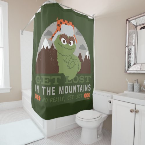 Oscar The Grouch  The Great Outdoors Shower Curtain