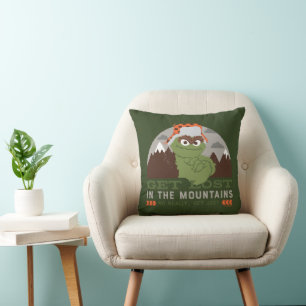 Oscar The Grouch The Great Outdoors Throw Pillow