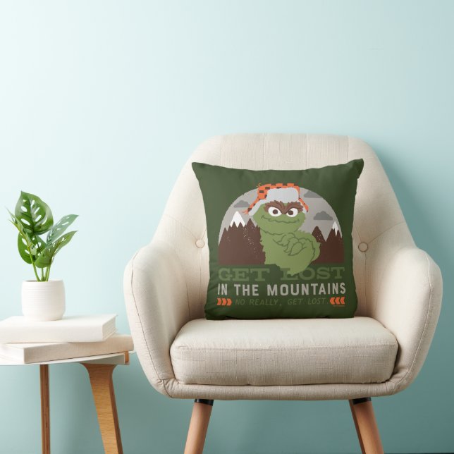 Oscar The Grouch | The Great Outdoors Throw Pillow (Chair)