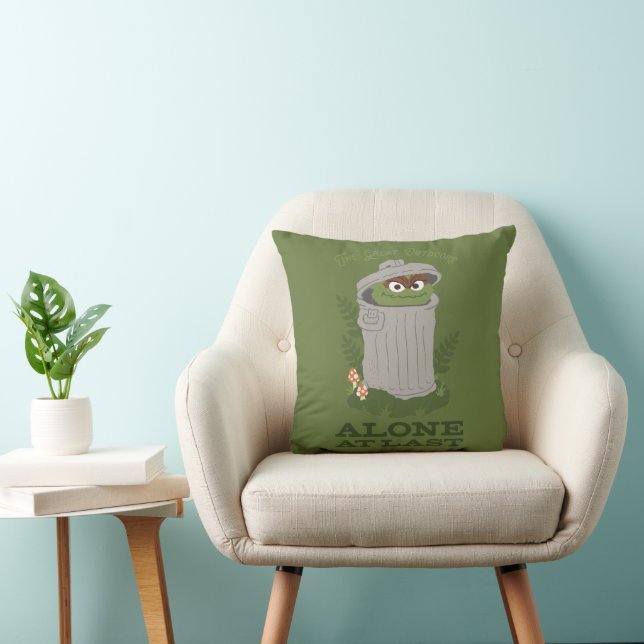 Oscar The Grouch | The Great Outdoors Throw Pillow (Chair)