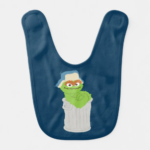 Oscar the Grouch Trash Can Lean Baby Bib