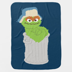 Oscar the Grouch Trash Can Lean Baby Blanket