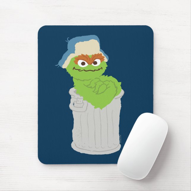 Oscar the Grouch Trash Can Lean Mouse Pad (With Mouse)