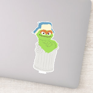 Oscar the Grouch Trash Can Lean Sticker