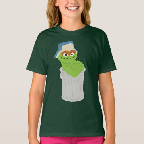 Oscar the Grouch Trash Can Lean T_Shirt