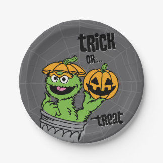 Oscar the Grouch - Trick Or Treat Paper Plates