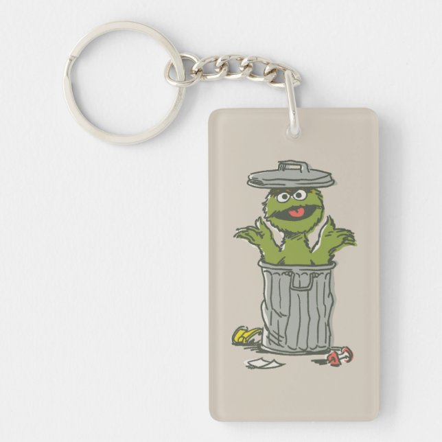 Oscar the Grouch Vintage 1 Keychain (Front)