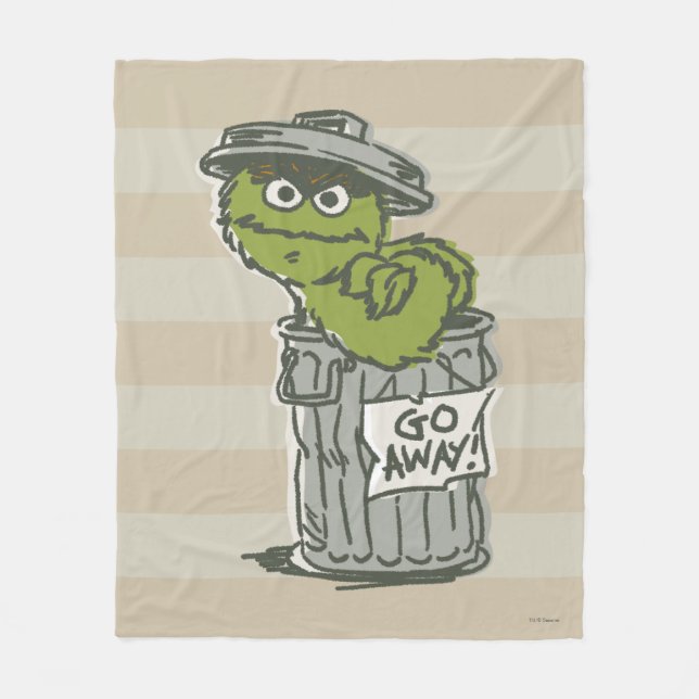 Oscar the Grouch Vintage 2 Fleece Blanket (Front)