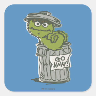 Oscar the Grouch Vintage 2 Square Sticker