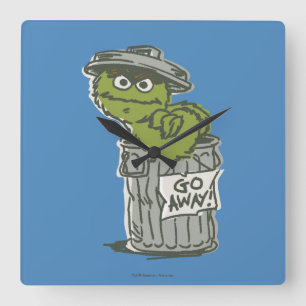 Oscar the Grouch Vintage 2 Square Wall Clock