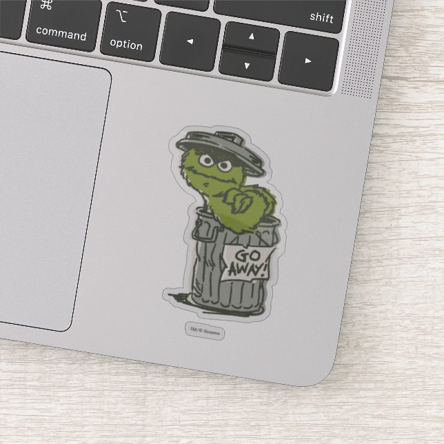 Oscar the Grouch Vintage Sticker (Detail)