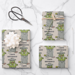 Oscar the Grouch Vintage Wrapping Paper Sheets
