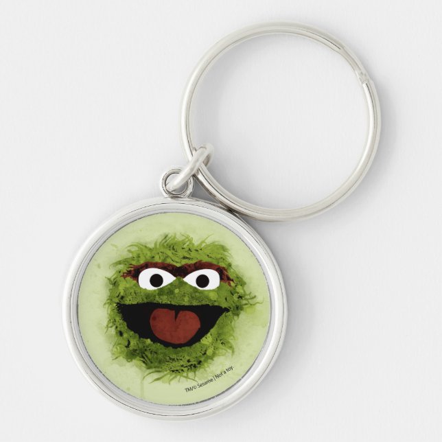 Oscar the Grouch | Watercolor Trend Keychain (Front)