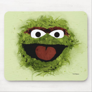 Oscar the Grouch Watercolor Trend Mouse Pad