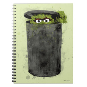 Oscar the Grouch Watercolor Trend Notebook