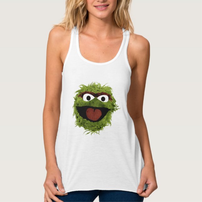 Oscar the Grouch | Watercolor Trend Tank Top (Front)