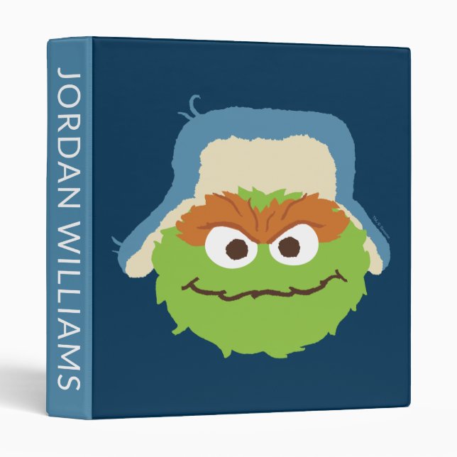 Oscar the Grouch Woodland Face 3 Ring Binder (Front/Spine)