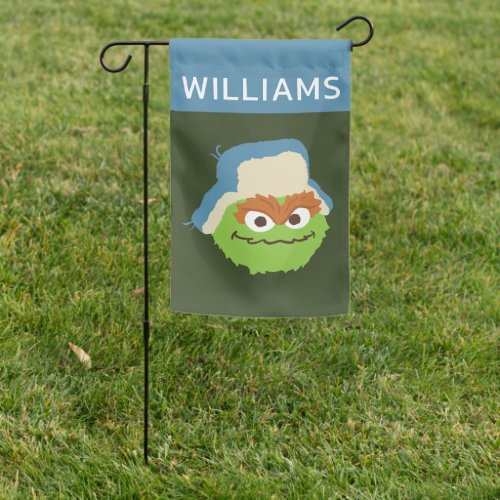 Oscar the Grouch Woodland Face  Add Your Name Garden Flag