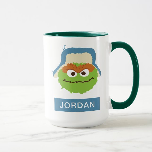 Oscar the Grouch Woodland Face | Add Your Name Mug (Right)