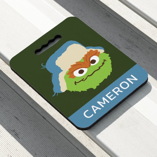 Oscar the Grouch Woodland Face | Add Your Name Seat Cushion (In Situ)
