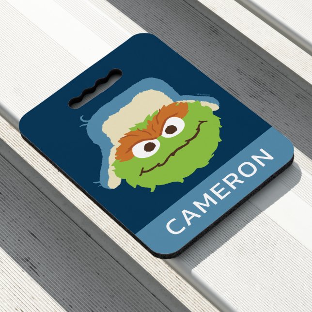 Oscar the Grouch Woodland Face | Add Your Name Seat Cushion (In Situ)