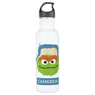 Oscar the Grouch Woodland Face Add Your Name Stainless Steel Water Bottle