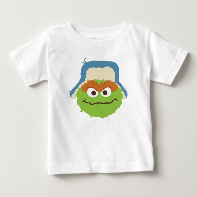 Oscar the Grouch Woodland Face Baby T-Shirt (Front)