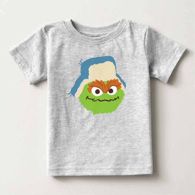Oscar the Grouch Woodland Face Baby T-Shirt (Front)