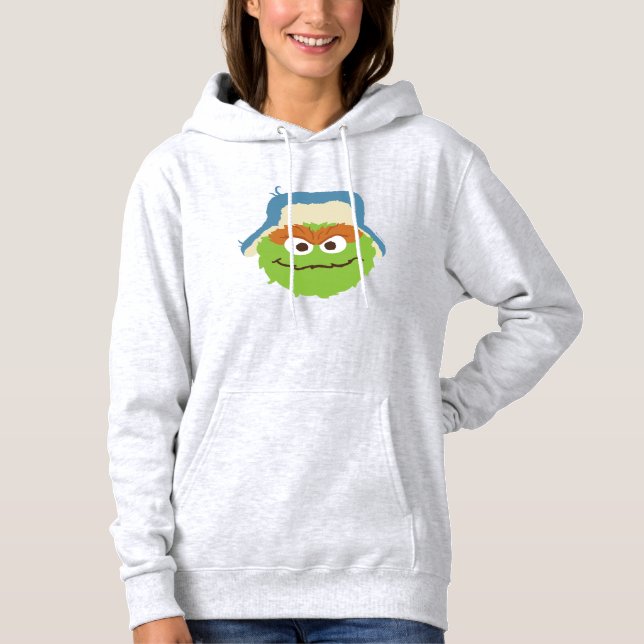 Oscar the Grouch Woodland Face Hoodie (Front)
