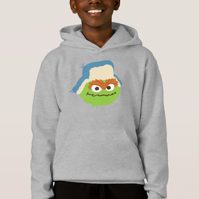 Oscar the Grouch Woodland Face Hoodie (Front)