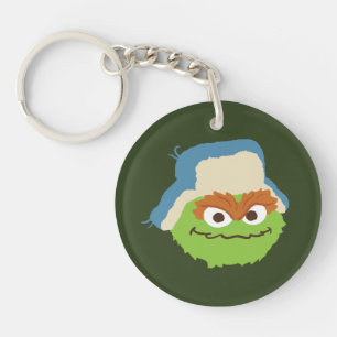 Oscar the Grouch Woodland Face Keychain