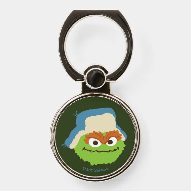 Oscar the Grouch Woodland Face Phone Ring Stand (Front)