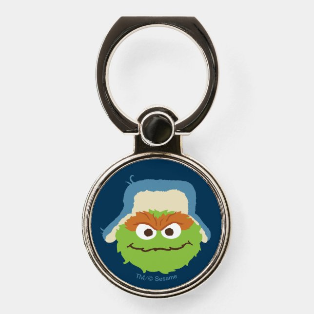 Oscar the Grouch Woodland Face Phone Ring Stand (Front)