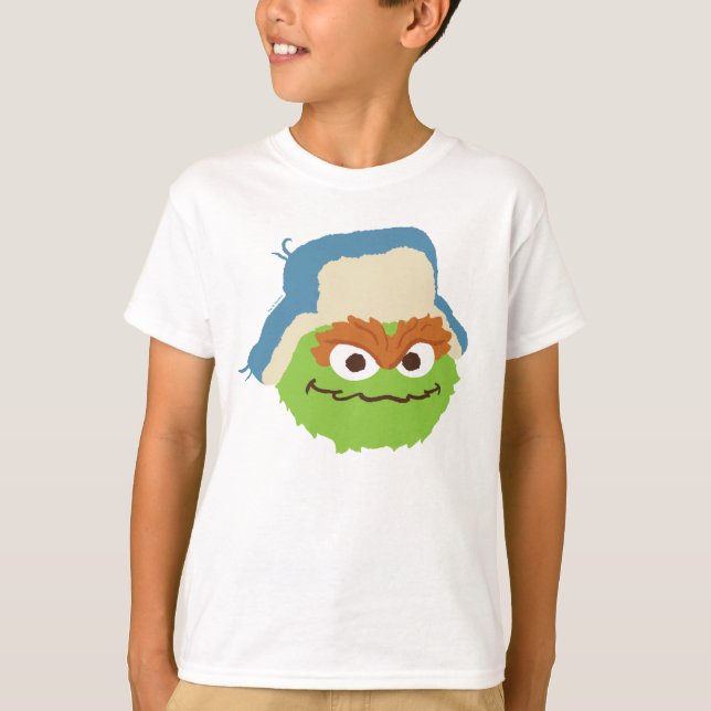 Oscar the Grouch Woodland Face T-Shirt (Front)
