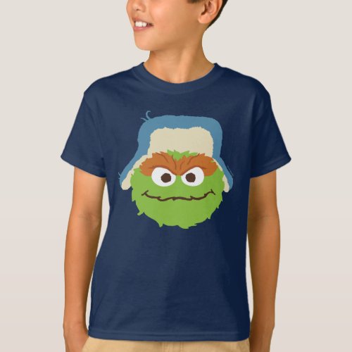 Oscar the Grouch Woodland Face T_Shirt