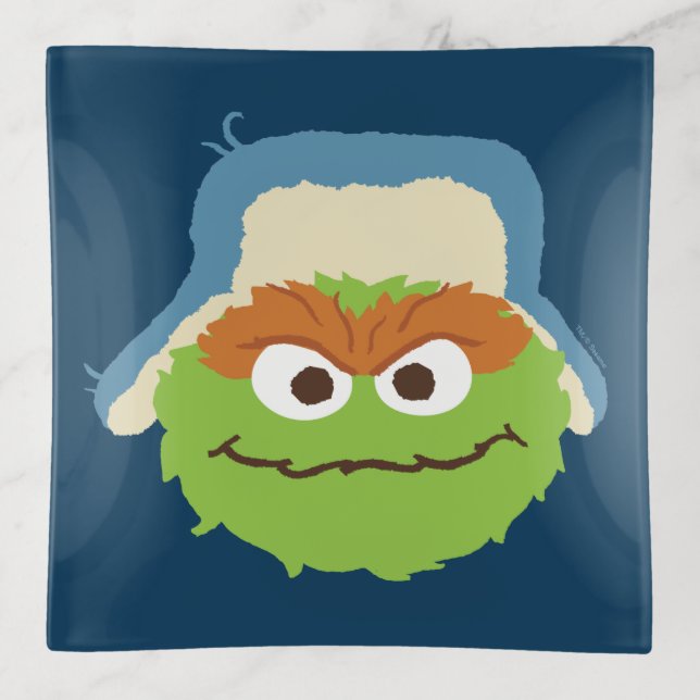 Oscar the Grouch Woodland Face Trinket Tray (Front)