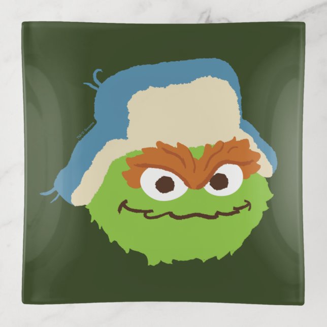 Oscar the Grouch Woodland Face Trinket Tray (Front)