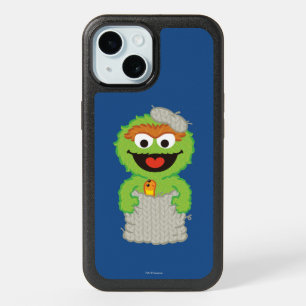 Oscar the Grouch Wool Style   Add Your Name iPhone 15 Case