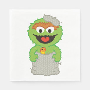 Oscar the Grouch Wool Style Paper Napkins