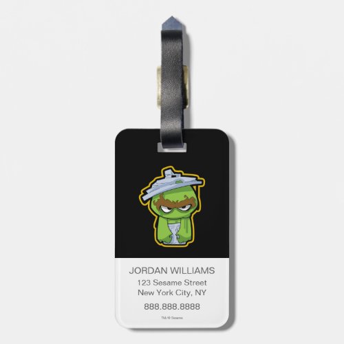 Oscar the Grouch Zombie Luggage Tag