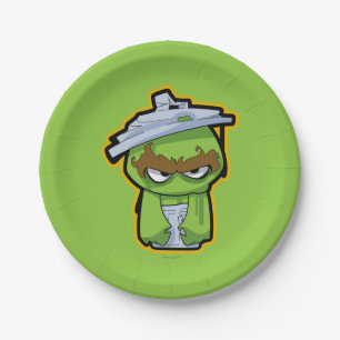 Oscar the Grouch Zombie Paper Plates