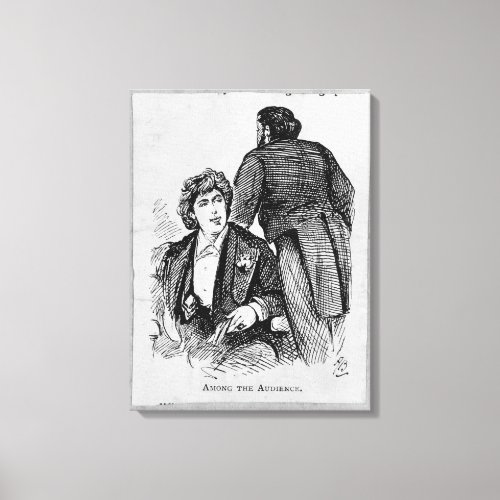 Oscar Wilde 1854_1900 Among the Audience engrav Canvas Print