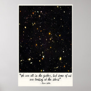 Oscar Wilde Quote Art Print  Looking at the Stars