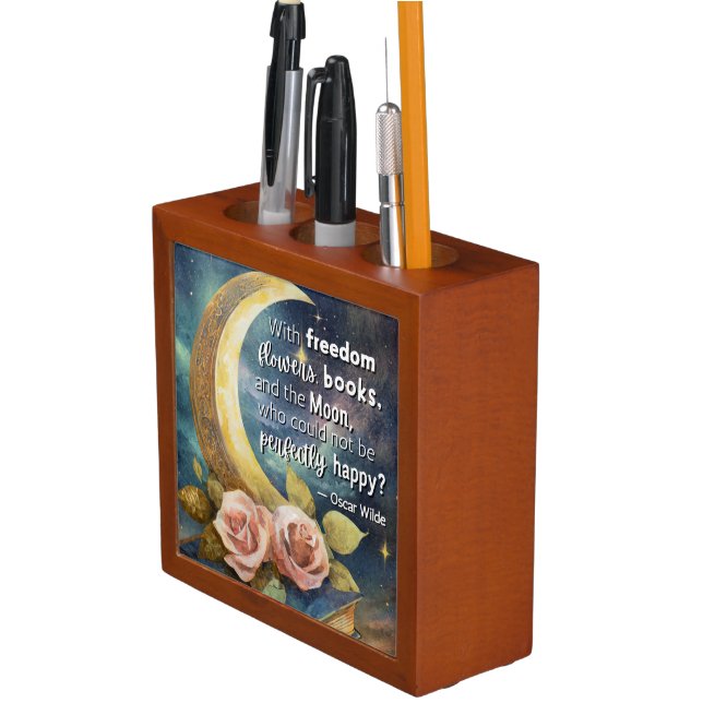 Oscar Wilde Quote Desk Organizer / Pen Holder (In Situ)