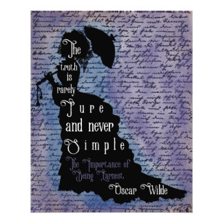 Oscar Wilde Quote Silhouette Poster
