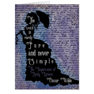 Oscar Wilde Quote Silhouette Poster Card