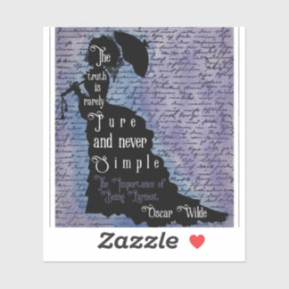 Oscar Wilde Quote Silhouette Poster Sticker