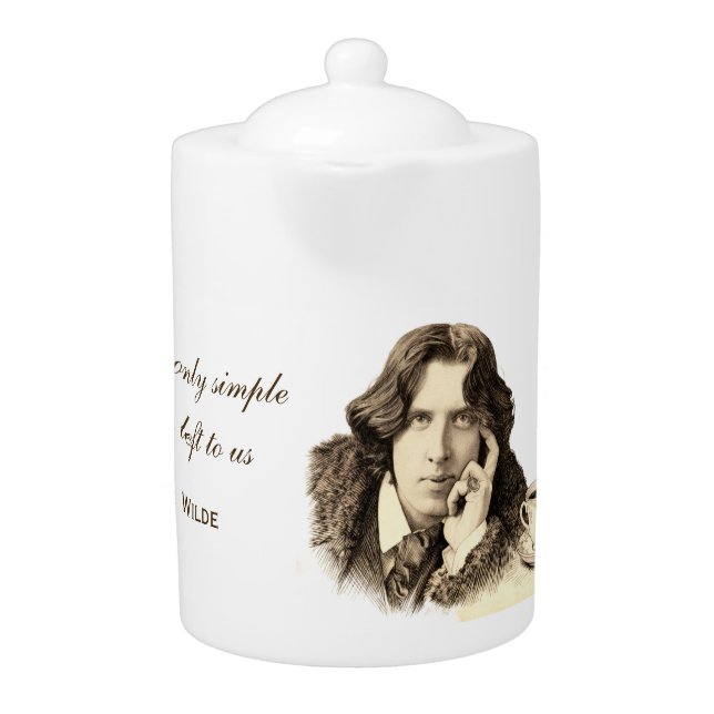 Oscar Wilde Tea Quote Teapot (Front)