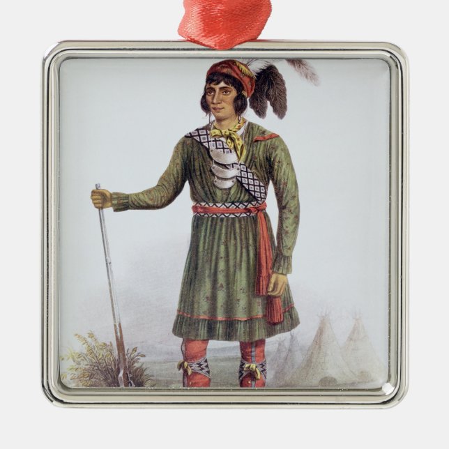 Osceola or 'Rising Sun', a Seminole Leader Metal Ornament (Front)