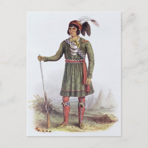 Osceola or Rising Sun a Seminole Leader Postcard